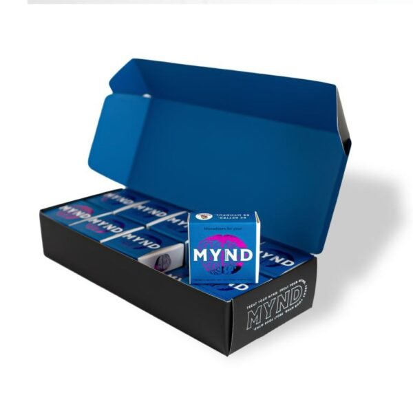 mynd mushroom gummies in a "20 gummy pack" discount pack on a white background